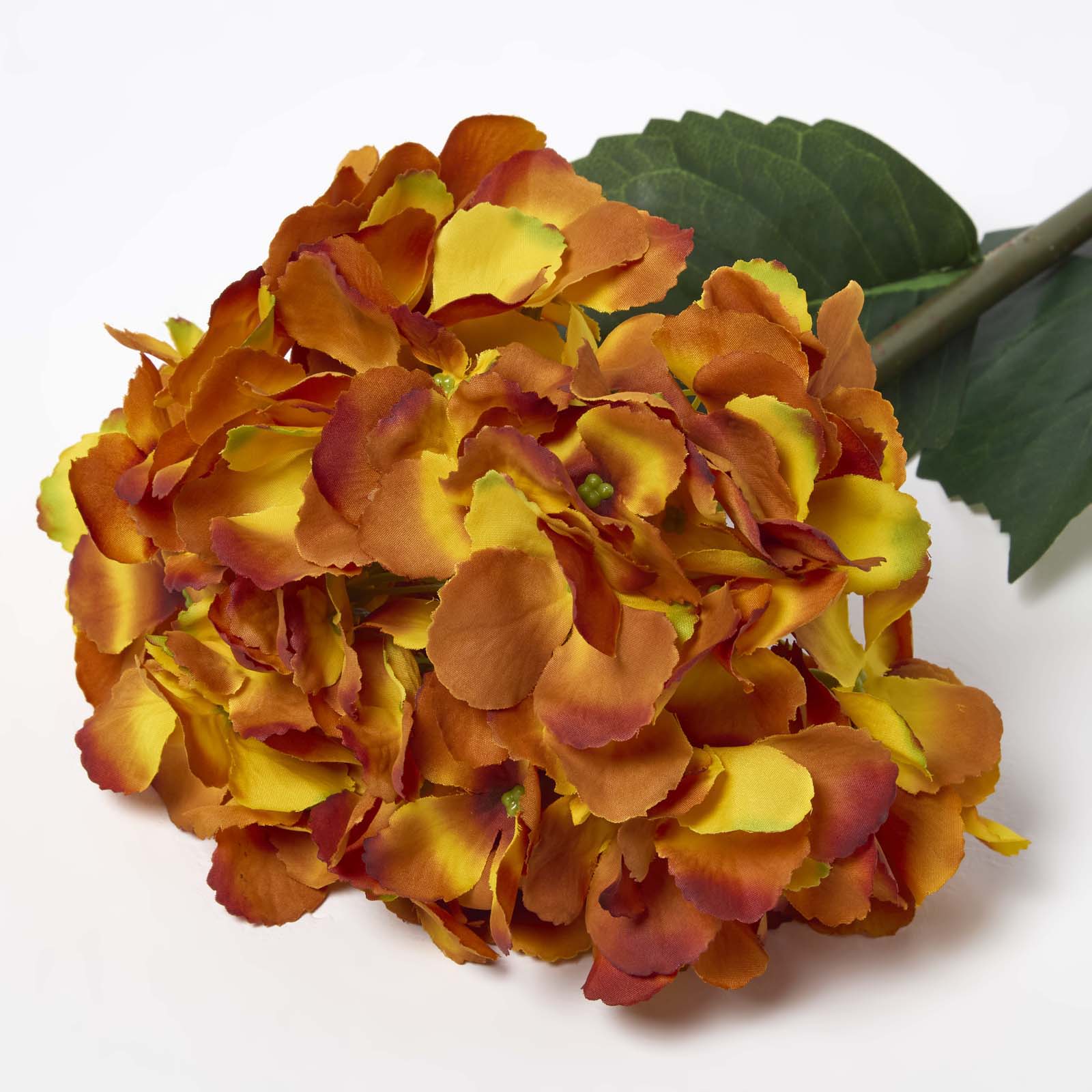 Artificial Orange Hydrangea Stem, 81 Cm