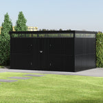 Breeins 12.86 × 10.07 Ft Metal Garden Storage Shed Skylight Roof Shed Spacious Garden Storage Solution & Lockable Door