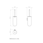 Toilet Brush, Wall Mounted, Beige, Award-winning Design Geyser Collection