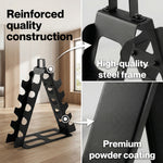 Centra Dumbbell Rack Stand Steel A-frame Home Gym Weight Storage Holder 180lb