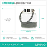 Hurricane Glass Lantern - Grey