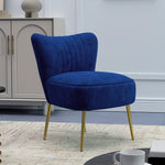 Accent Chair Wingback Armless Chair For Bedroom | Blue