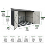 Outdoor Metal Garden Bike Storage Shed Bicycle Storage For Up To 4 Bikes