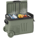 Camping Fridge Freezer Dual Zone, Portable Car Fridge | Small | Green