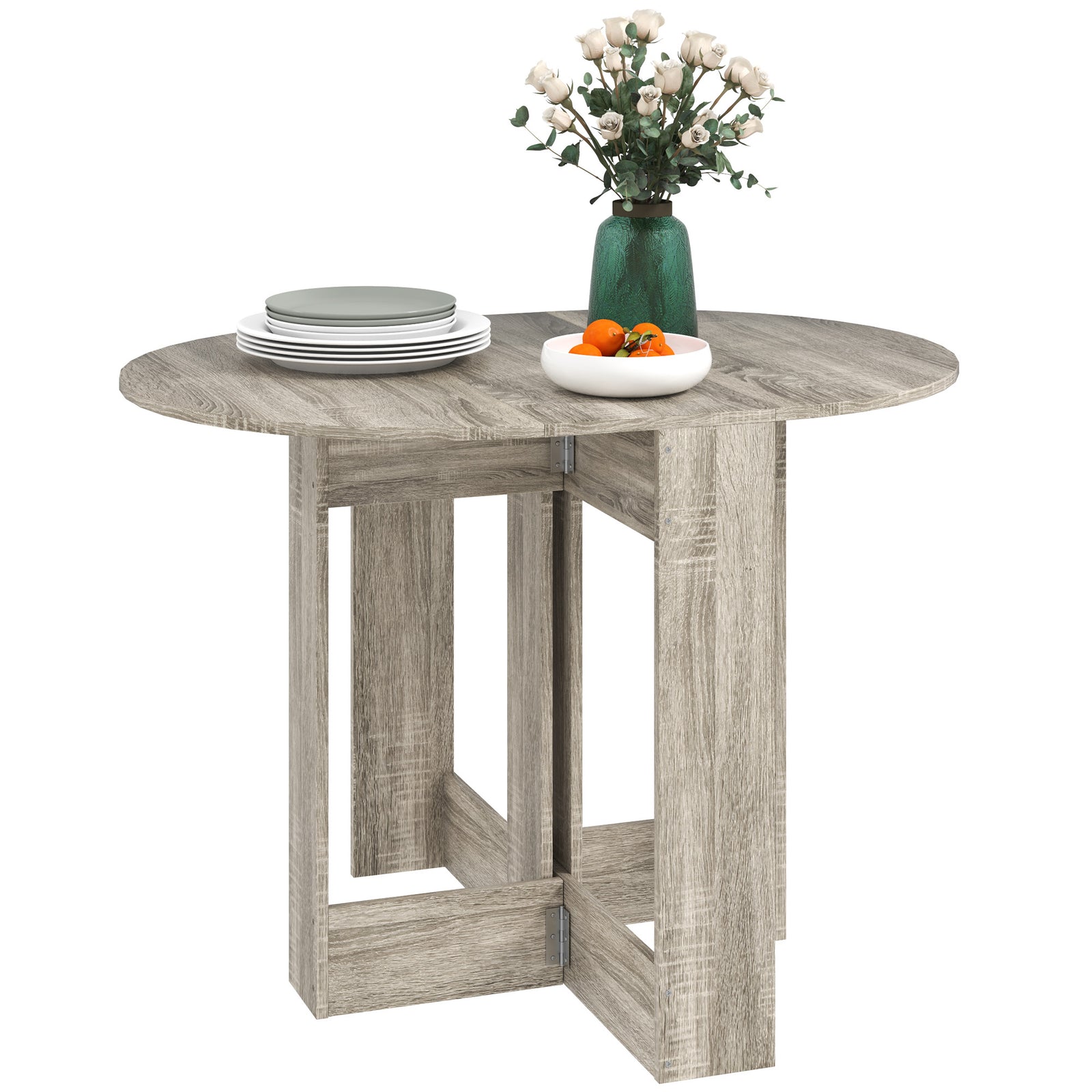 Folding Drop Leaf Dining Table Foldable Dinner Table