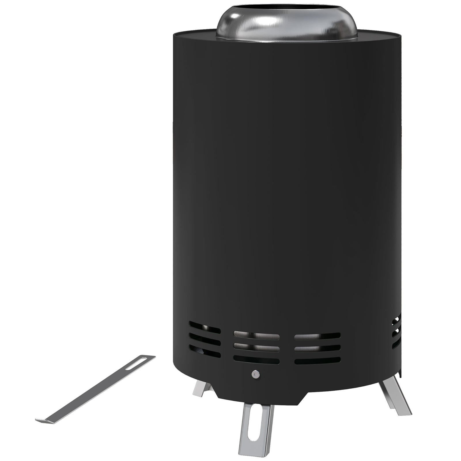 Stainless Steel Smokeless Wood Burning Firepit Garden | Black