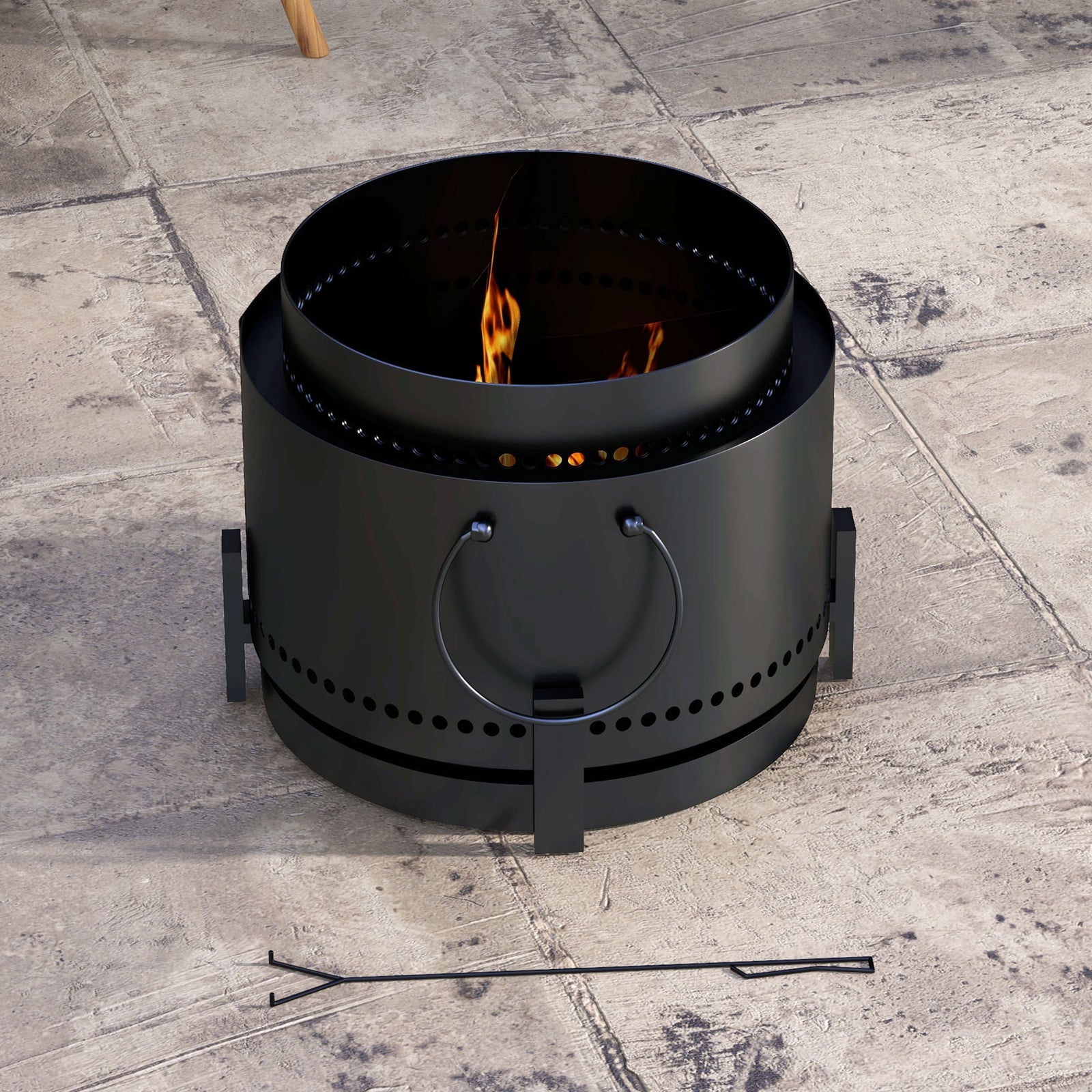 Smokeless Fire Pit W/ Ash Catcher, Metal