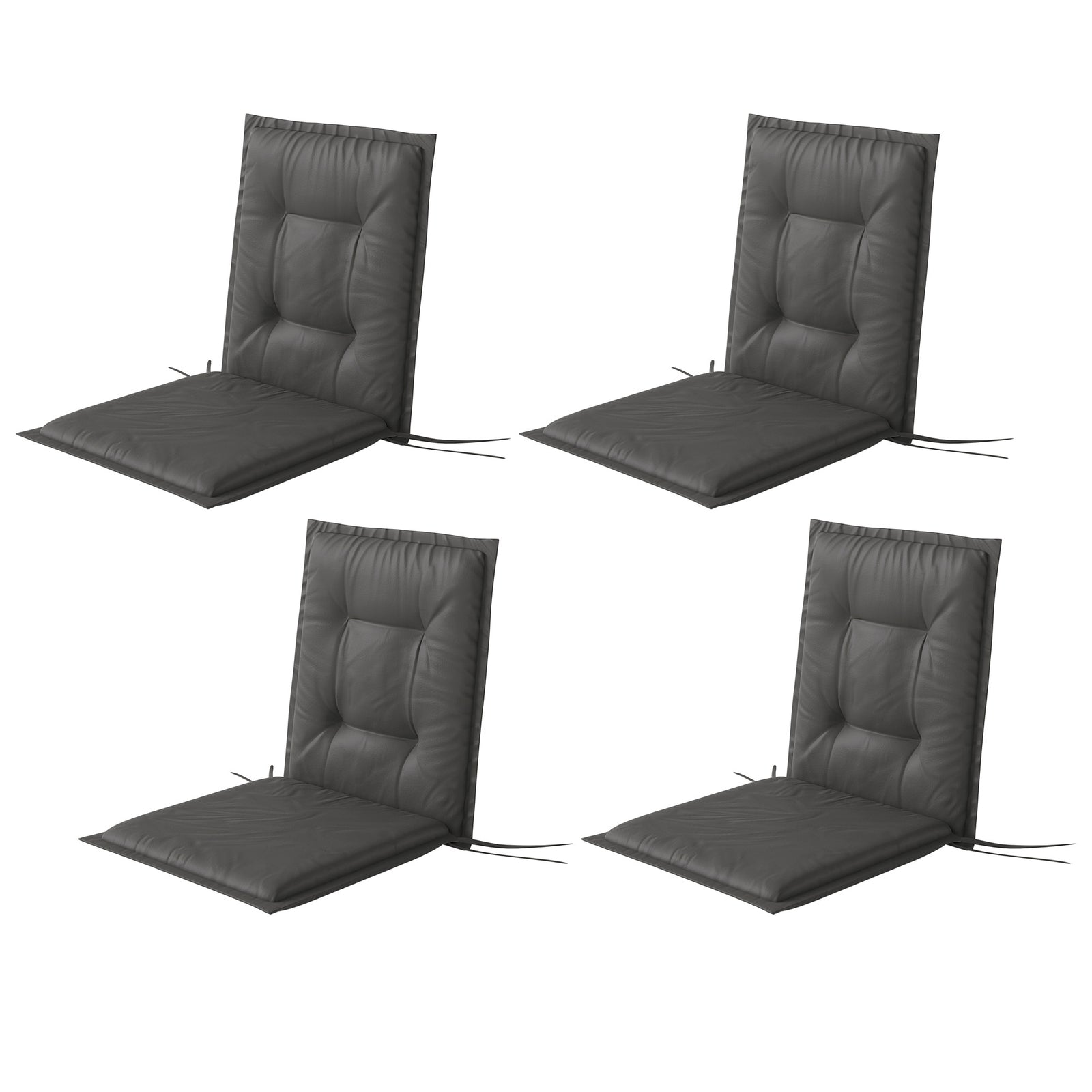 Outdoor Dining Chair Cushions | Charcoal Grey