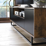 Rift Tv Unit 200cm - Oak / Rustic | Dark Brown