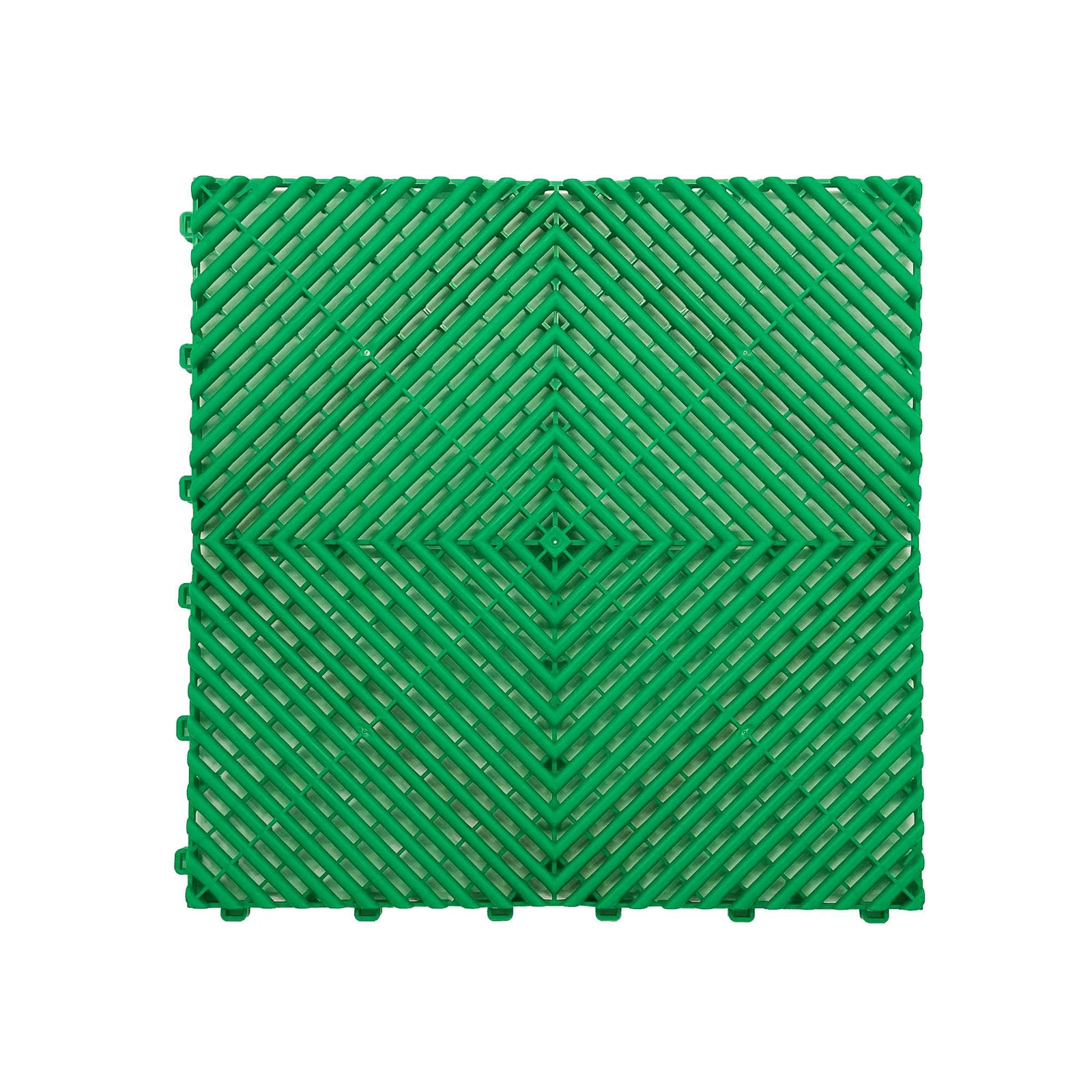 Heavy Duty Vented Garage Interlocking Floor Tiles | Green