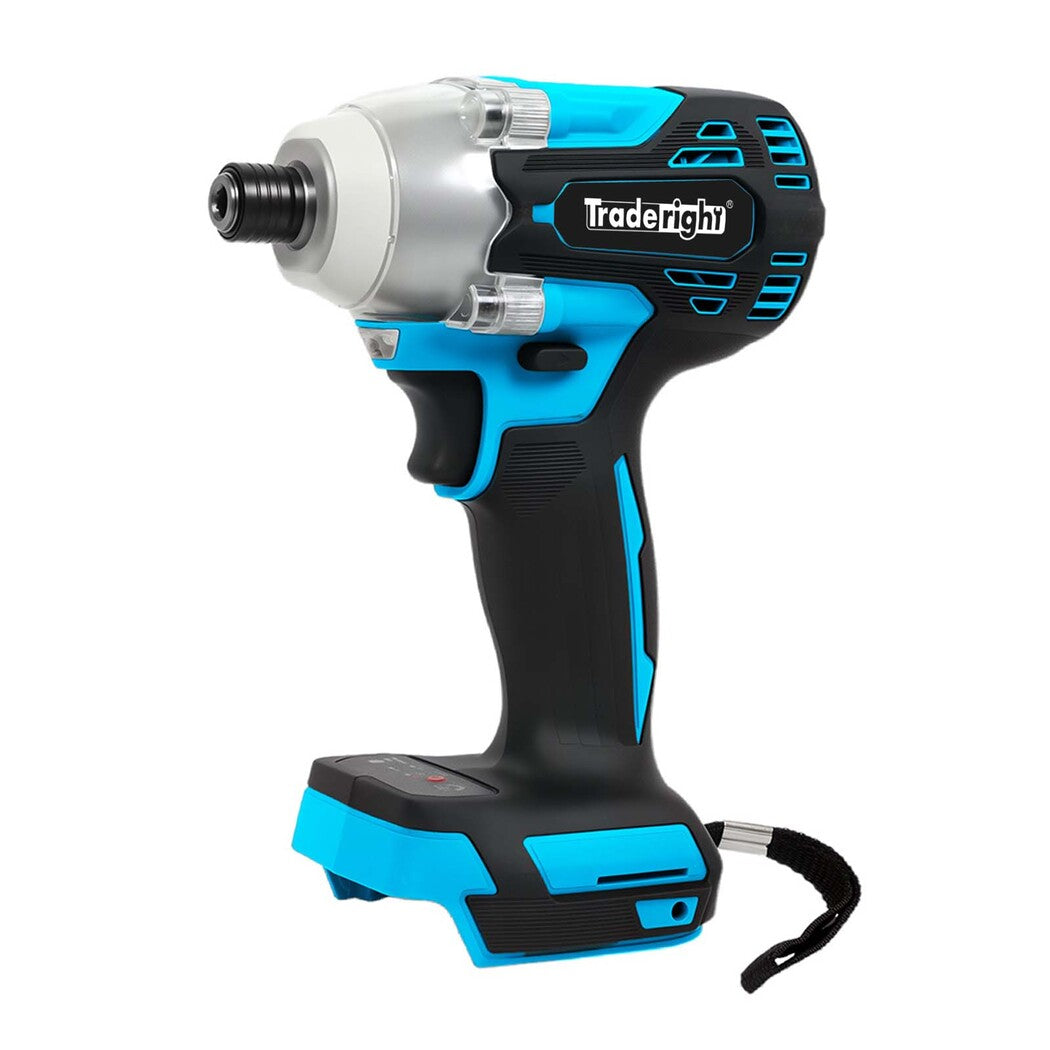 21v Cordless Brushless Impact Driver 2 Battery 1/4" Electric Wrench | Blue