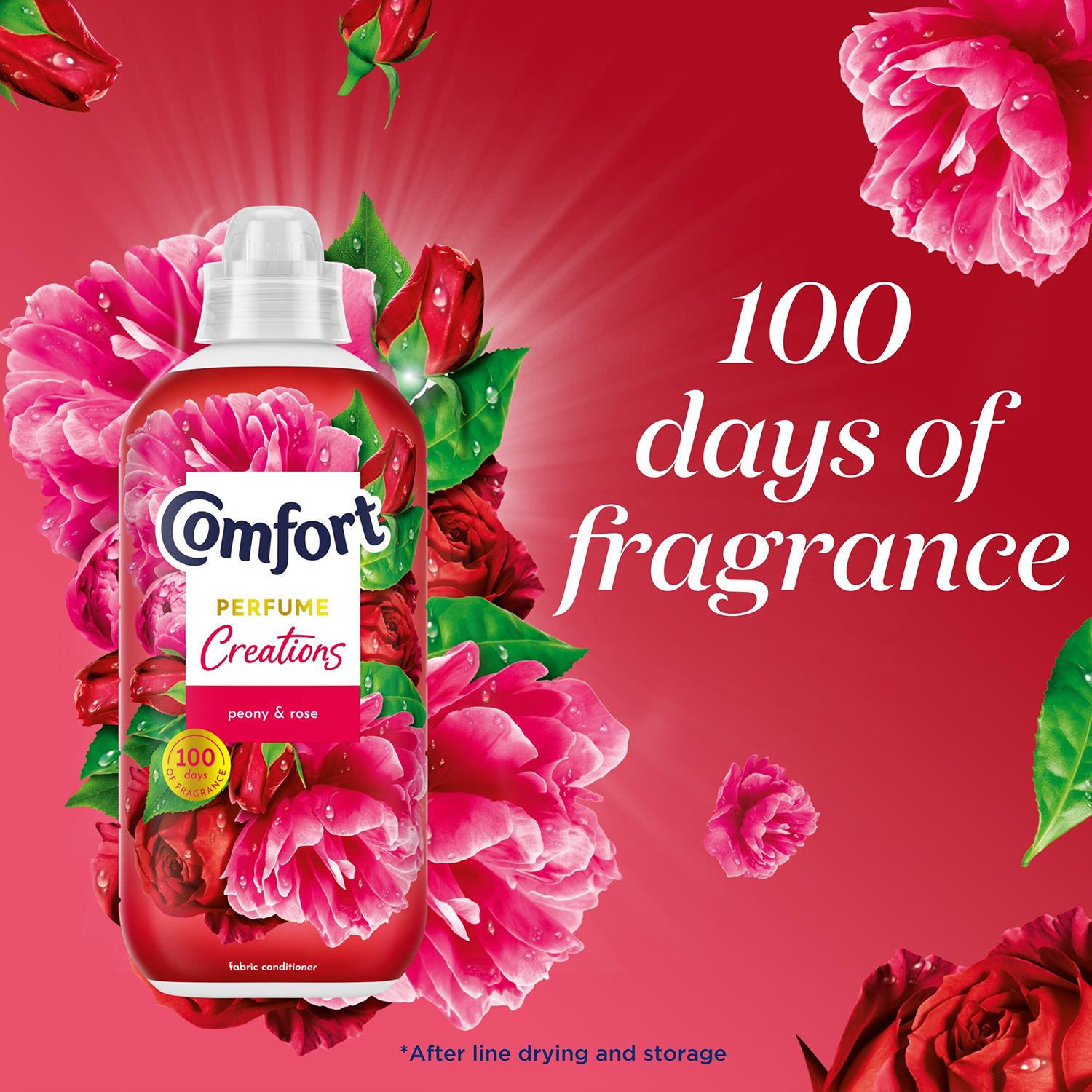 Fabric Conditioner Perfume Creations Peony&rose, 45washes 1.35l, 6 Pack