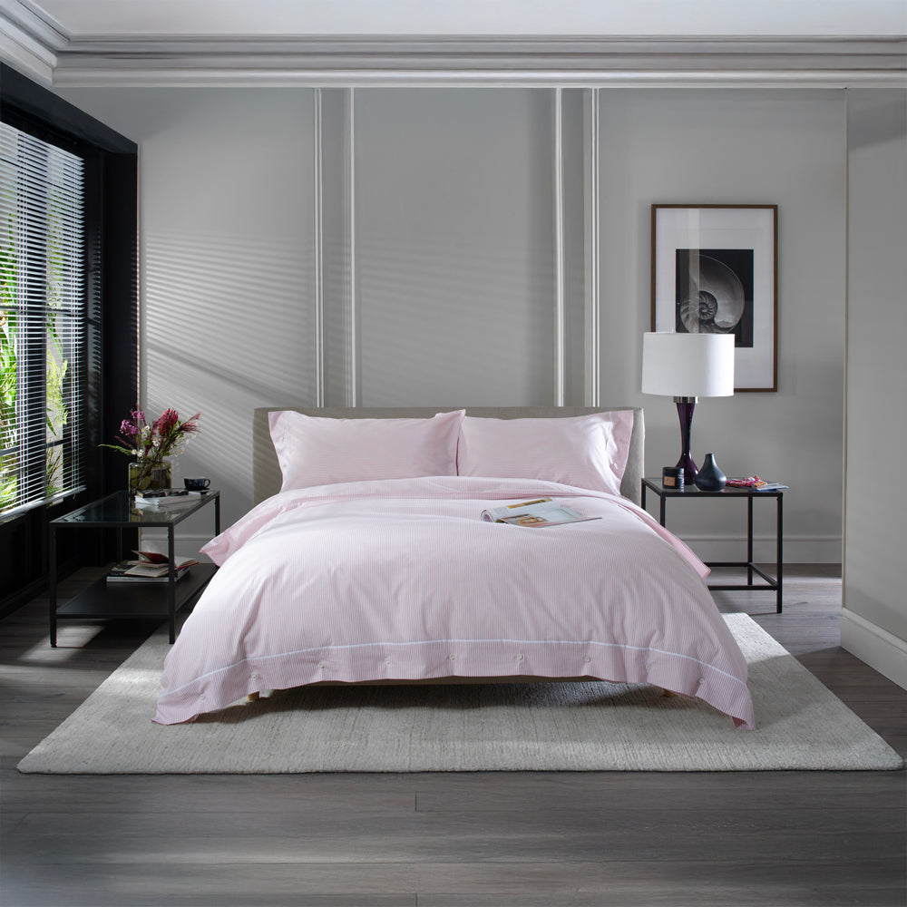 Southport Rose 100% Cotton Cuffed Finish Duvet Cover Set | Single | Rose