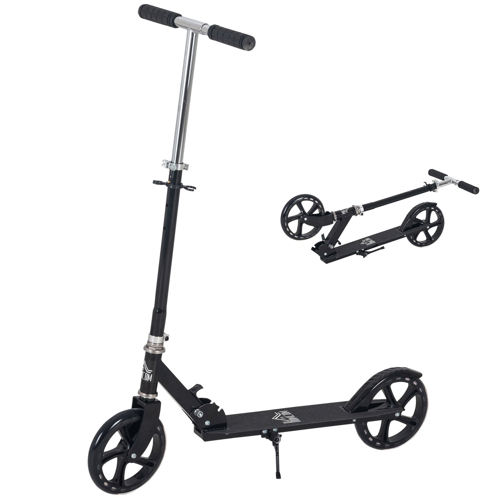 Kids Scooter Ride On Toy Height Adjustable For 7-14 Years, Black