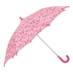 Childrens/kids Hearts Stick Umbrella | One Size | Pink