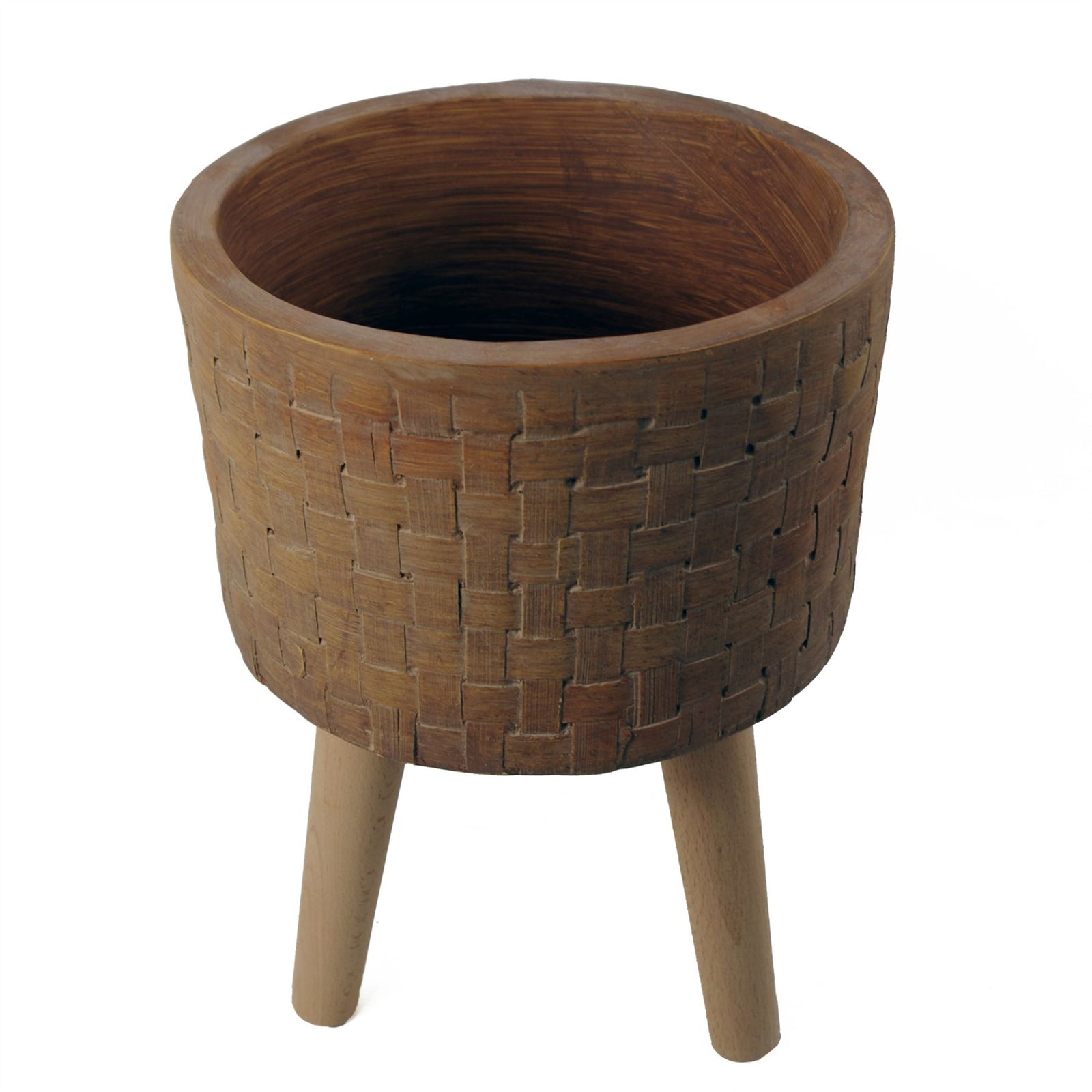 36cm X 25cm Woven Effect Composite Large Planter