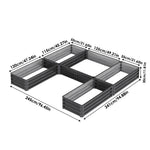 U-shaped Raised Garden Bed With 5 Compartments | One Size | Dark Grey