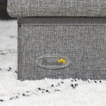 3 Step Dog Steps With Storage Boxes, Cat Stairs For Bed Sofa, Light Grey