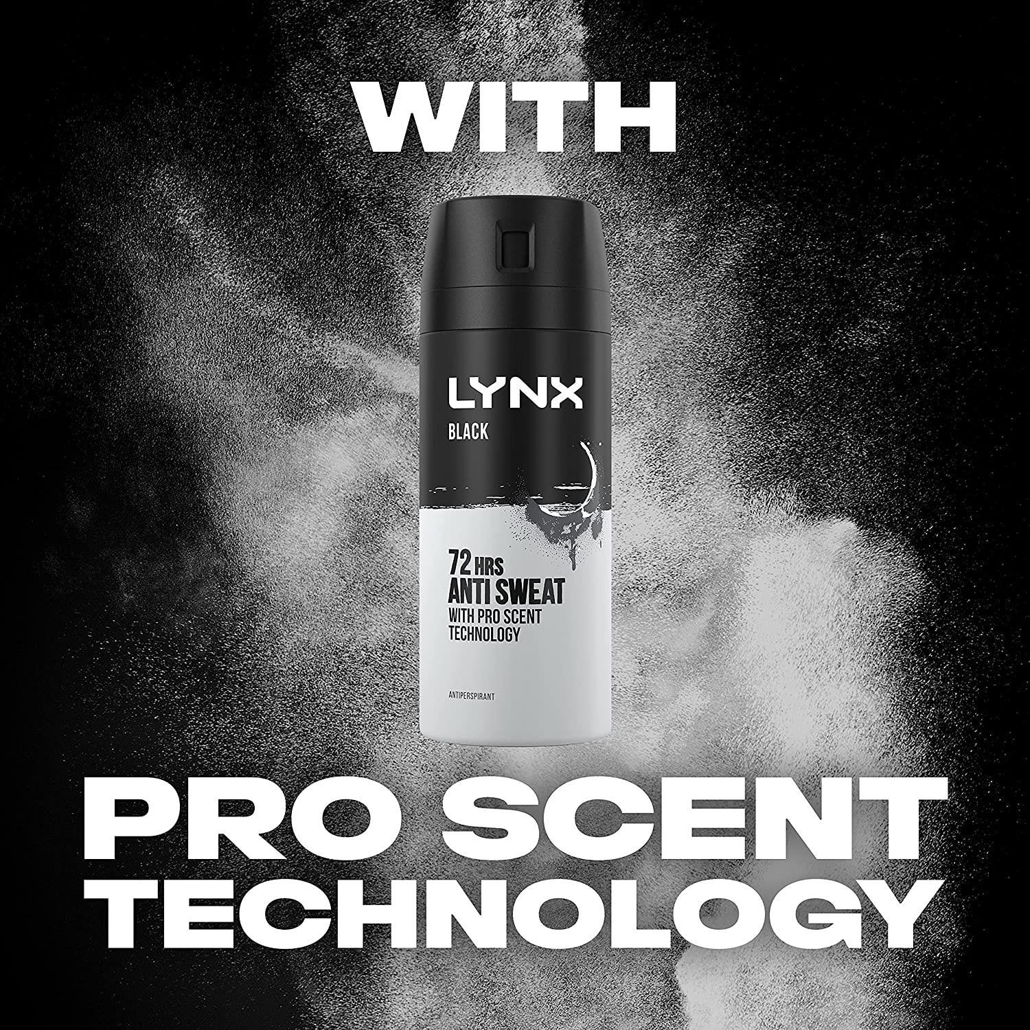 Black Body Spray Anti-perspirant Deodorant 72hrs Anti Sweat 150ml | Set of 36