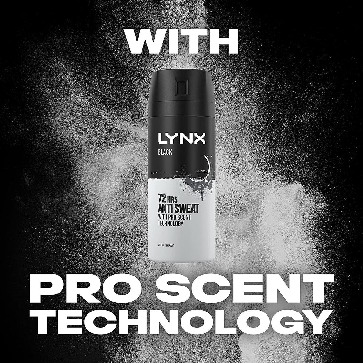 Black Body Spray Anti-perspirant Deodorant 72hrs Anti Sweat 150ml | Set of 30