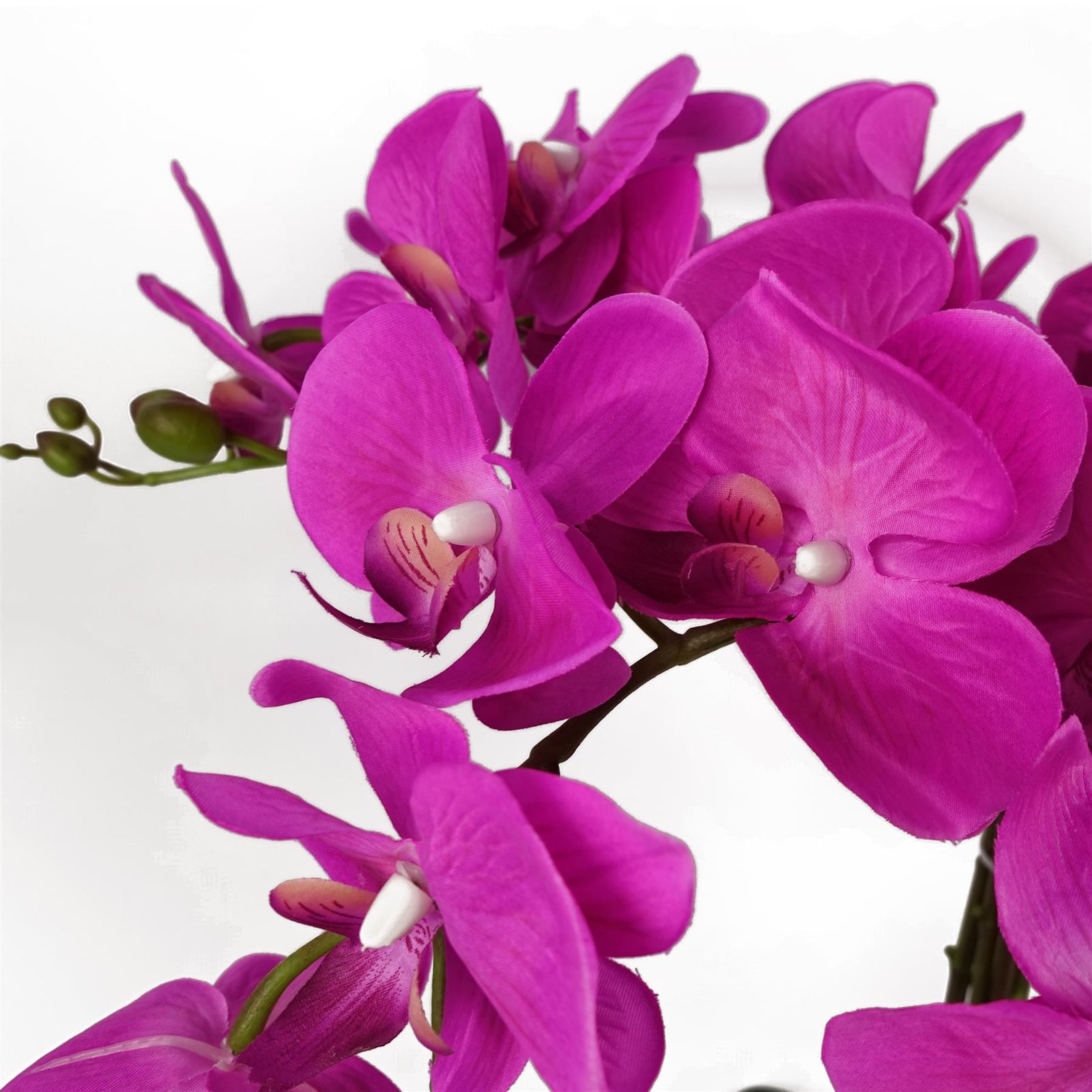 Leaf 85cm Artificial Deluxe Bush Orchid - Dark Pink