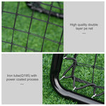 Double Sided Adjustable Angle Rebounder Soccer Net | Black