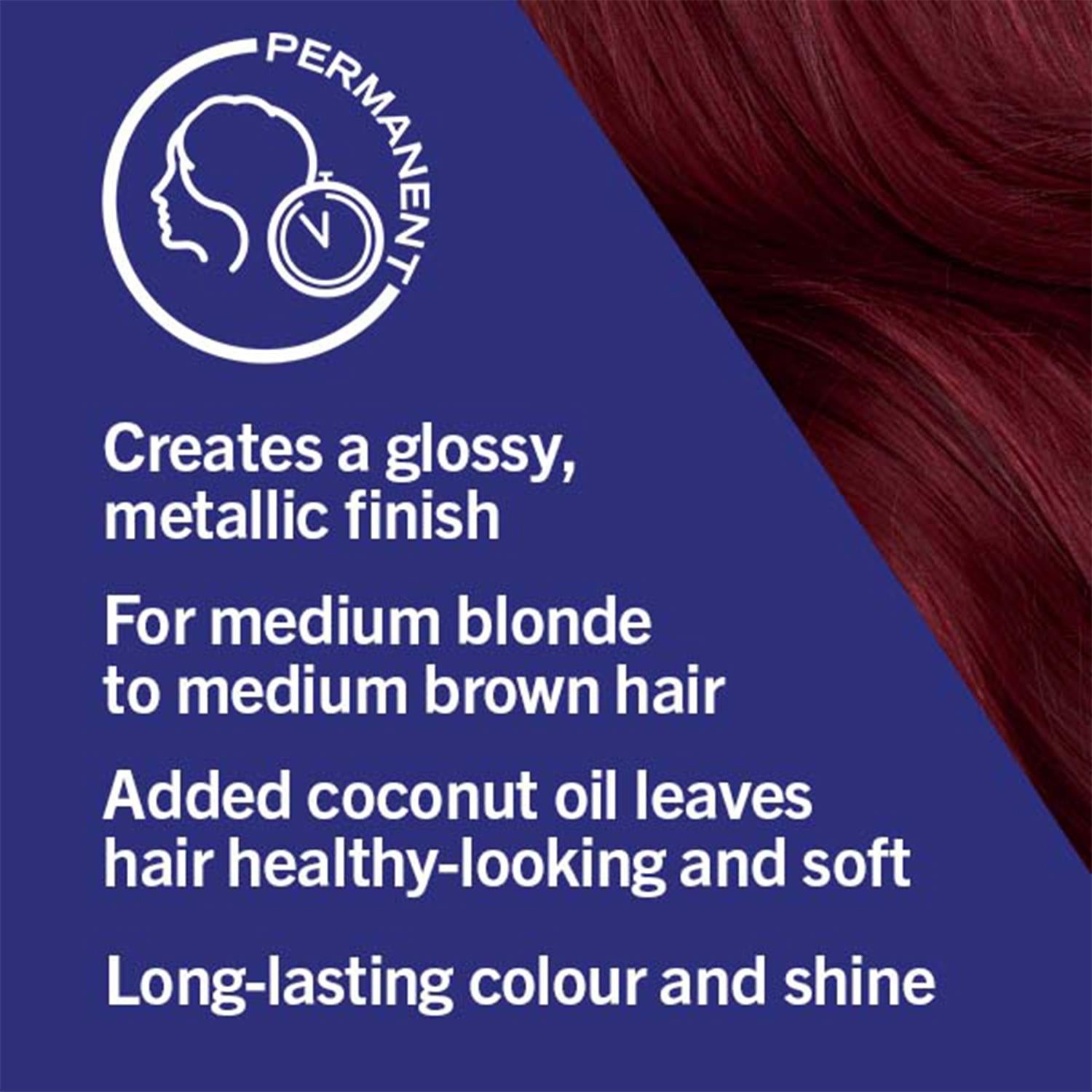 Live Intense Urban Metallics Permanent Hair Dye, U68 Ruby Glaze 3pk