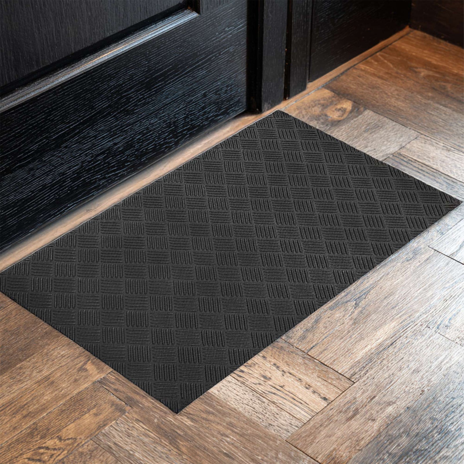 Eco Rubber Doormat | 75cm x 44cm | Black