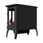 Freestanding Electric Fireplace Heater,1000w/2000w Portable Space Heater With Realistic Flame, Adjustable Brightness & Overheat Protection