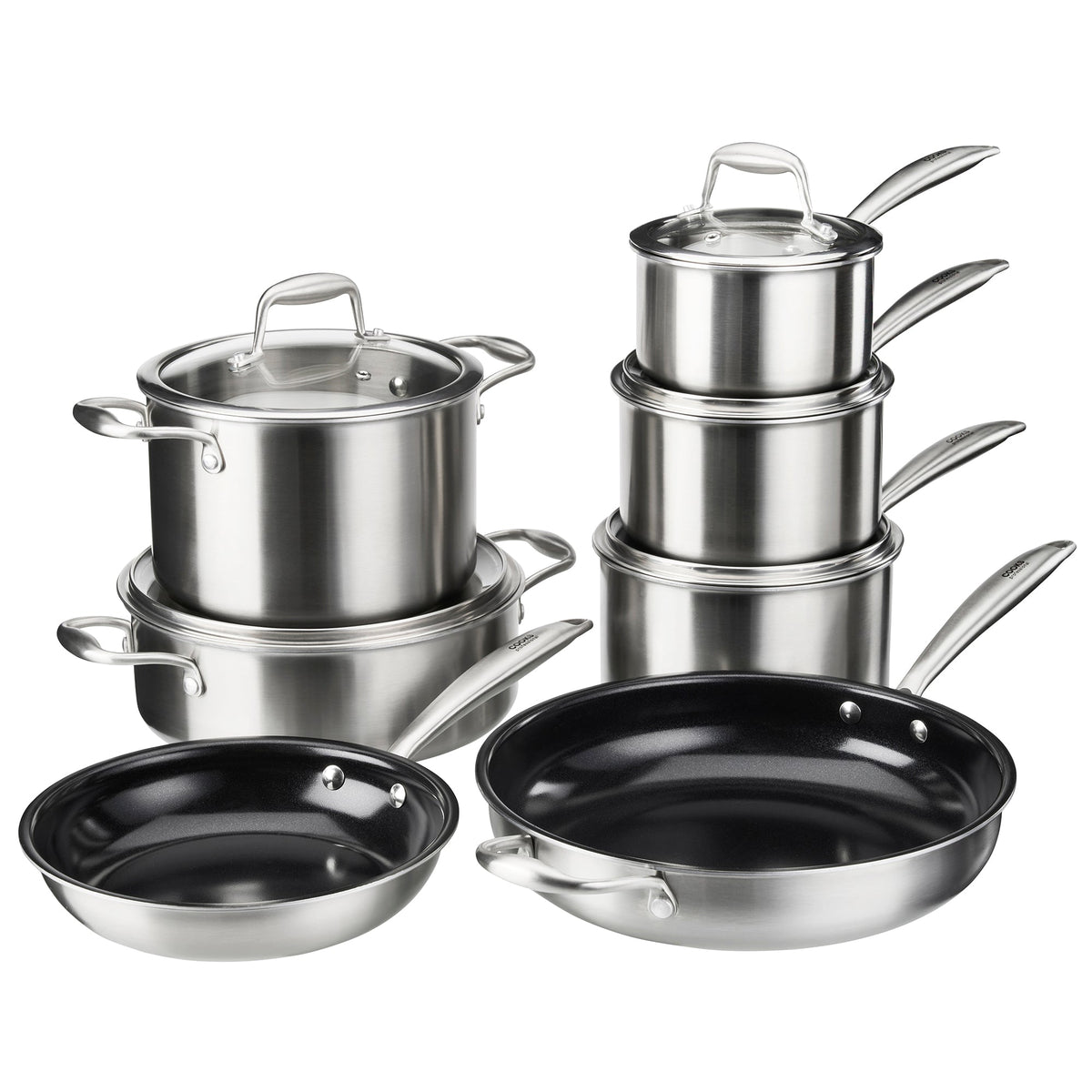Tri-ply Cookware Set | 7 Piece | Silver