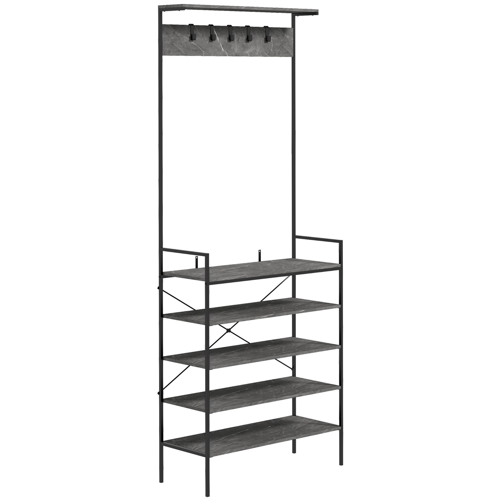 Kitchen Bakers Rack Microwave Stand Coffee Bar W/ 5 Shelves