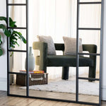 Mio - Metal Arched Window Mirror | 180cm x 105cm | Black
