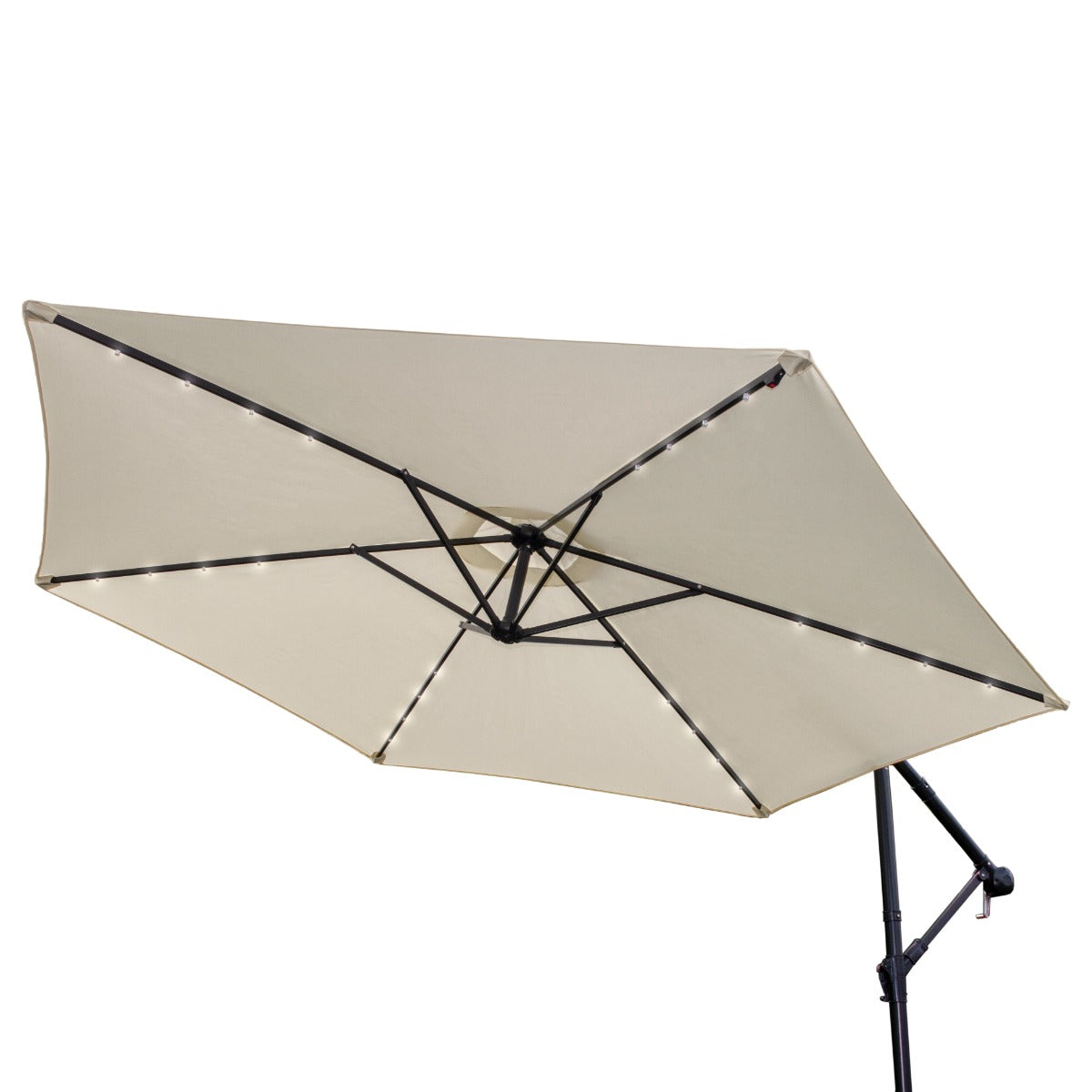 3m Led Cantilever Parasol | Cream
