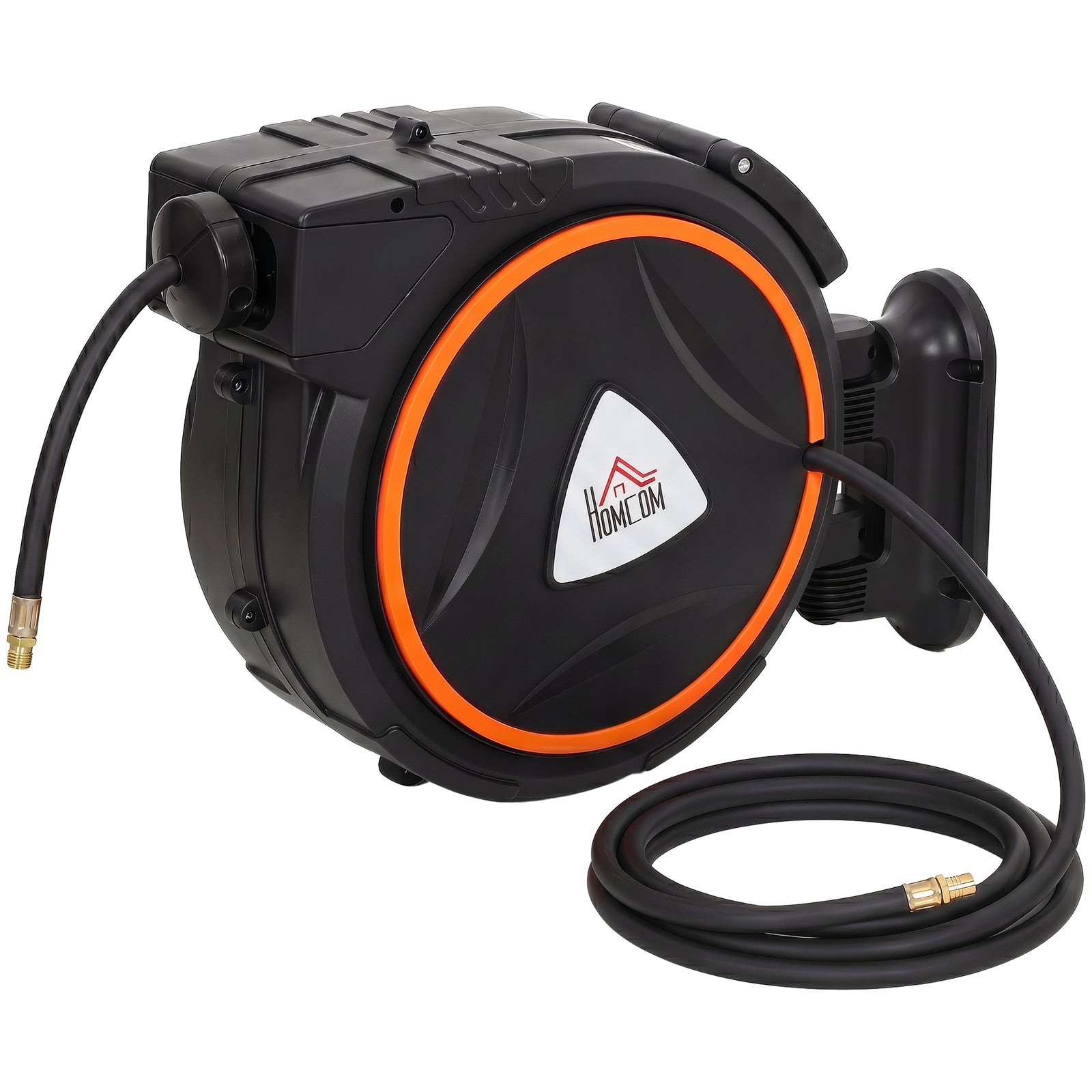 Wall Mount Auto Rewind Hose Reel With 180° Swivel Bracket | 20m | Black
