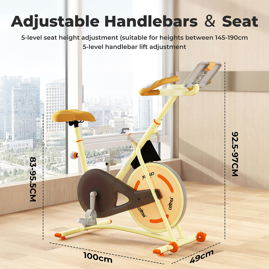 Centra Magnetic Exercise Bike 120kg Indoor Spin Bike With Lcd Display And App