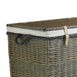 Wicker Large Antique Wash Storage Basket | White