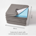Cotton Orthopaedic Foam 3 Seater Booster Cushion | 50cm x 150cm | Charcoal Grey