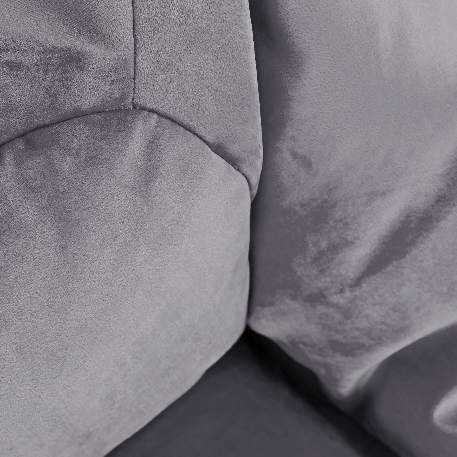 Kids Aurora Velvet Bean Bag Chair | Charcoal