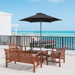 2m Parasol Patio Umbrella With 6 Ribs | Black