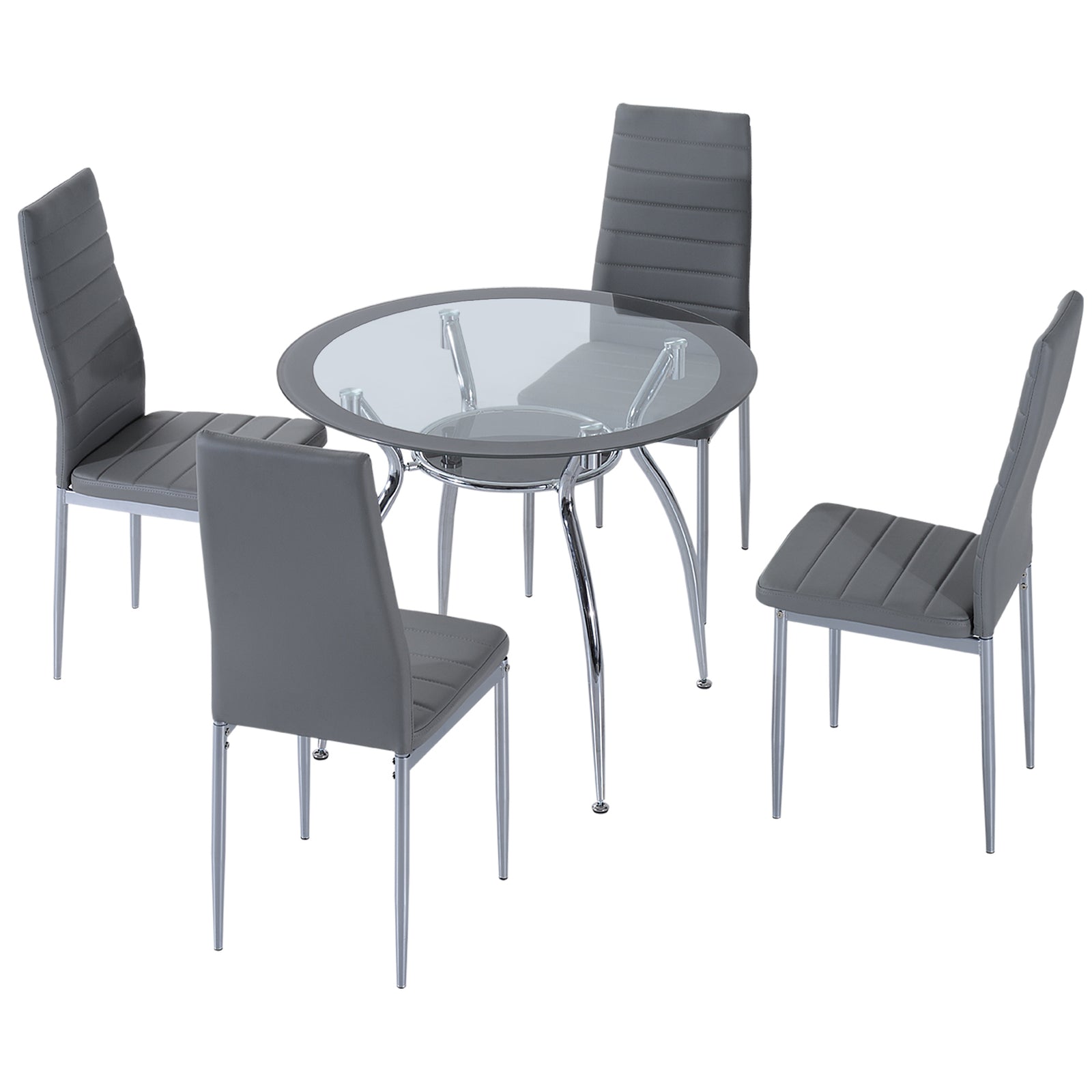 Dining Table And Chairs, Upholstered