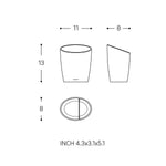 Toothbrush Holder, Soft-finish Coating, Saku Collection | Vulcano