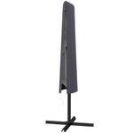 Garden Parasol Cover For 2-4m Outdoor Umbrella Uv Protector | Dark Gray