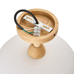 38cm Modern Ceramic And Wood Ceiling Light, Semi Flush Mount Fixture, Minimalist Nordic Style Lamp