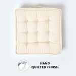 Cotton Armchair Booster Cushion | 50cm x 50cm | Cream