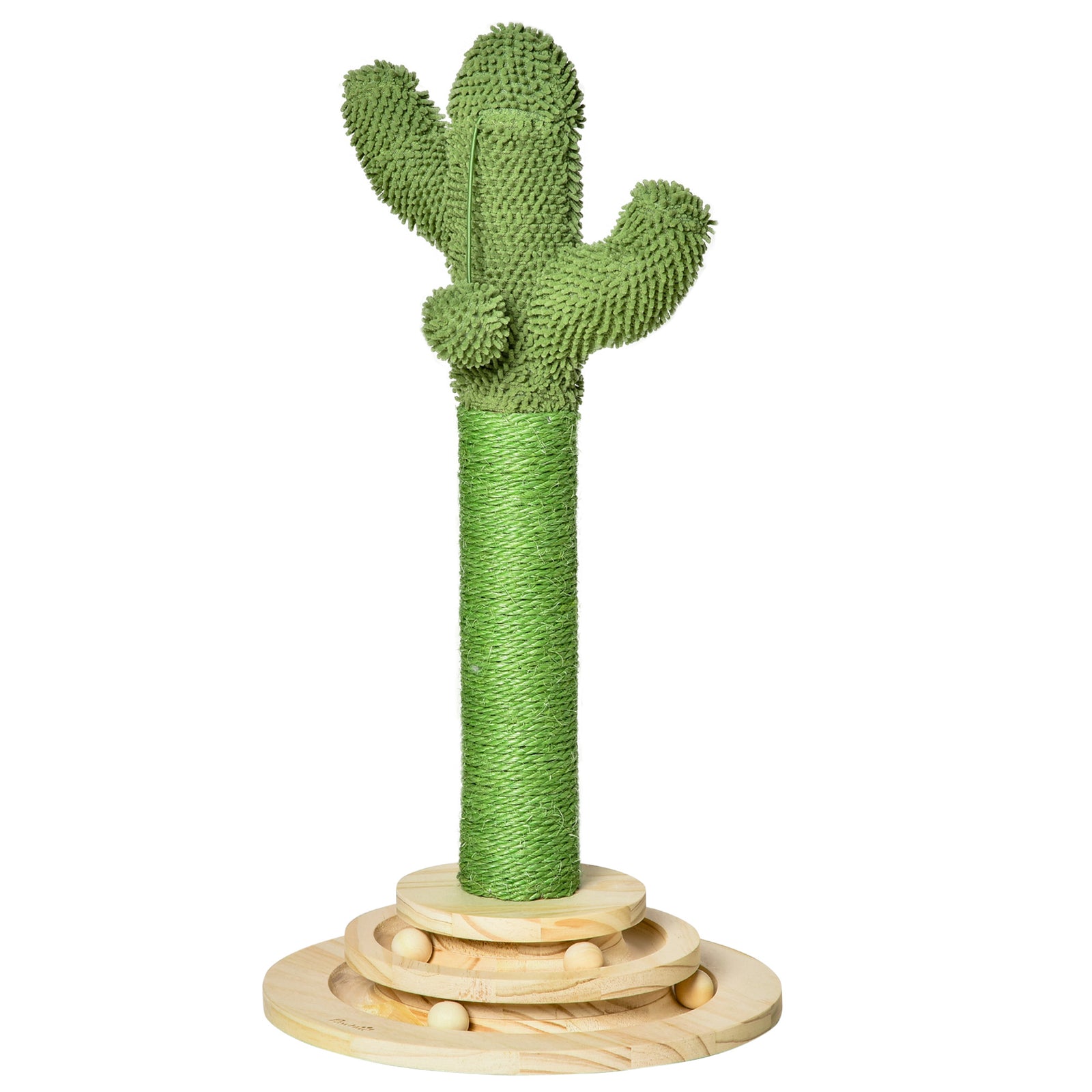 Cat Tree Cactus Sisal Scratching Post Interactive Fun Roller Exerciser