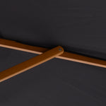 2.5m Wood Garden Parasol Sun Shade | Black