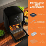 12l Digital Air Fryer Oven With Rotisserie & Skewer Set – 1800w Large Capacity, Touch Panel, 8 Preset Modes, Mesh Tray & Oil Collection Tray