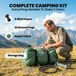 Inflatable Tent, 4 Season Hot Tent 10000mm Waterproof | Green