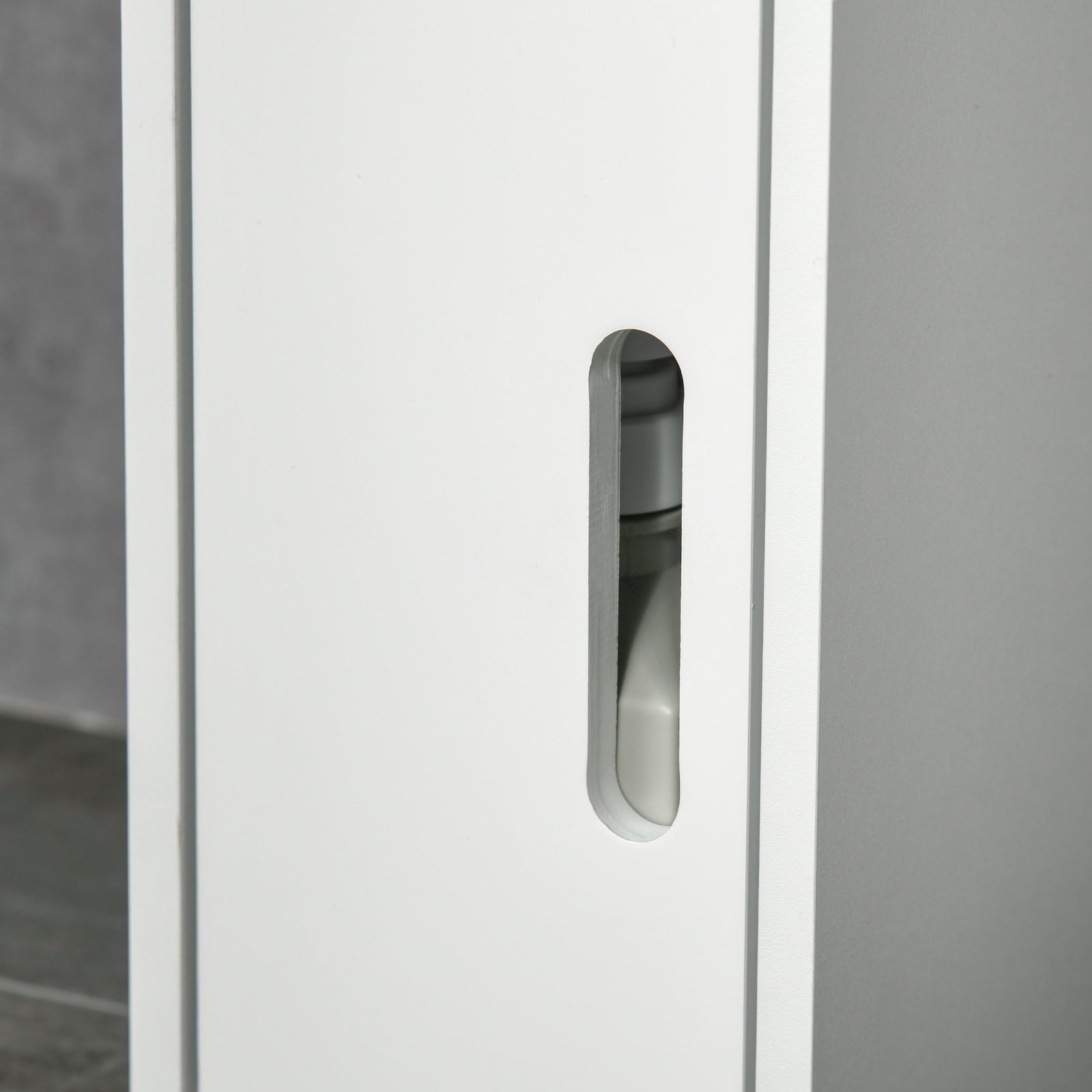 Freestanding Bathroom Cabinet W/ Open Shelves 3 Cupboards | One Size | White