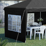 3 X 6m Garden Pop Up Gazebo, Height Adjustable | Black